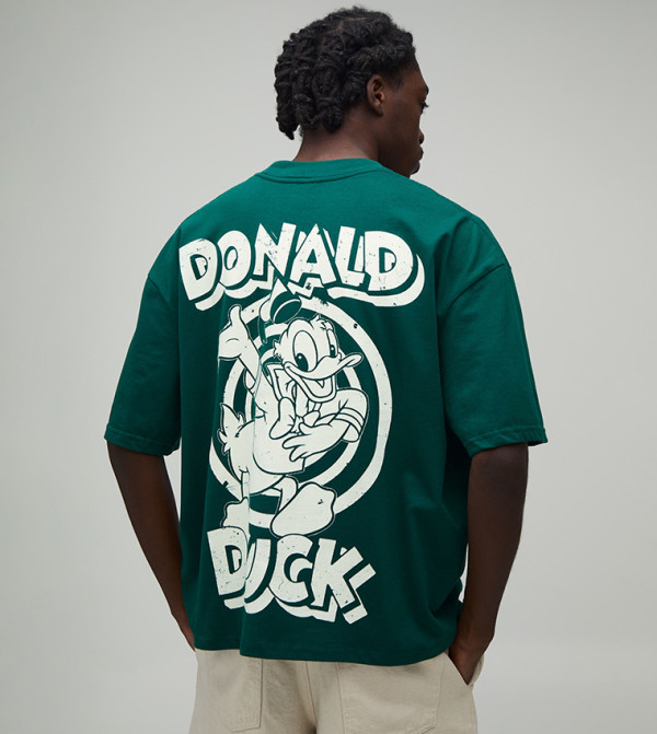 Donald Duck Wave License Print Oversized T-Shirt