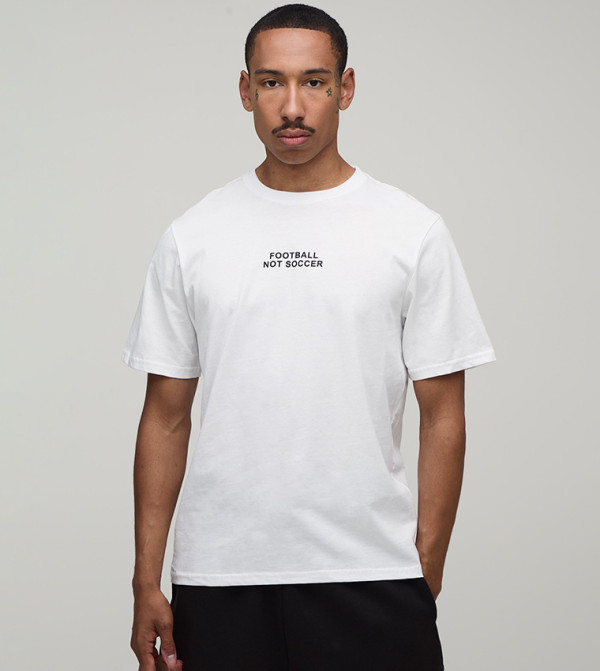 Regular Football Not Soccer Print T-Shirt