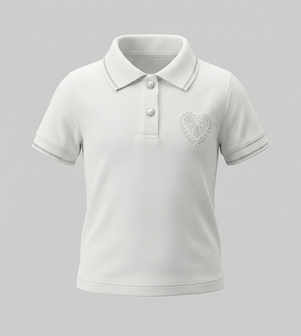 Embroidered Short Sleeves Polo T-Shirt