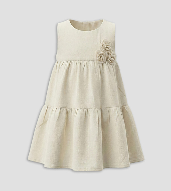 Floral Detail Sleeveless Dress
