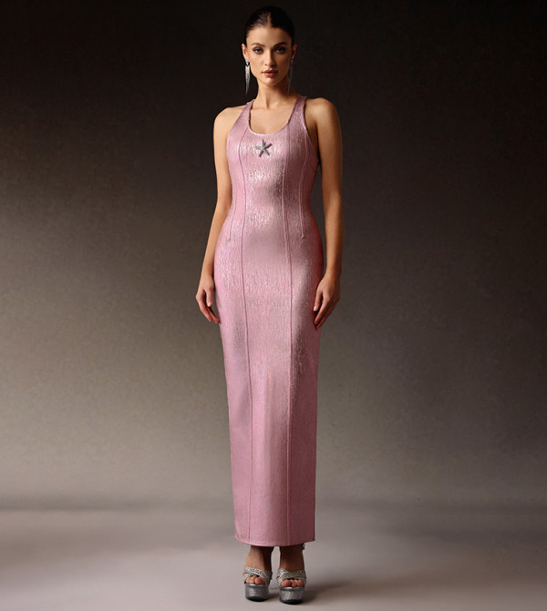 فستان ماكسي بلا كم 