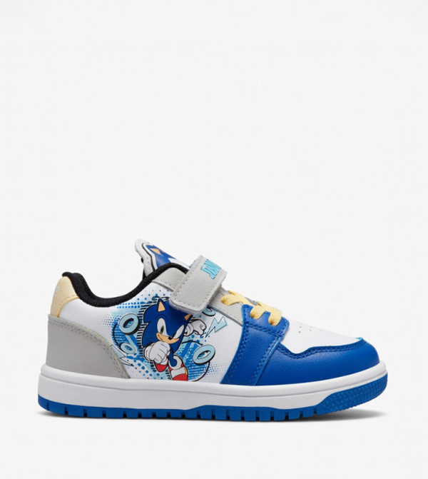 Sonic Themed Velcro Closure Sneakers