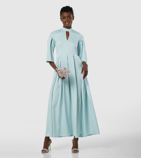 Mock Neck Maxi Dress