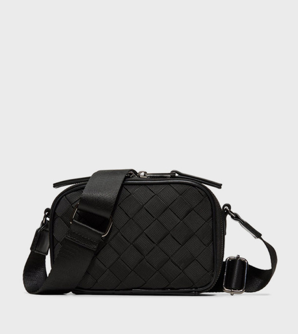 DANNYY Basket Weave Crossbody Bag