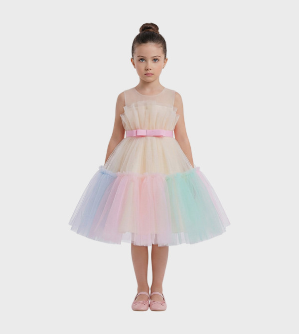 Toddler Girl's Ruffled Tulle Dress