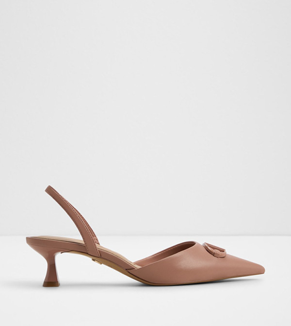 DELICATE Textured Slingback Mule Pumps