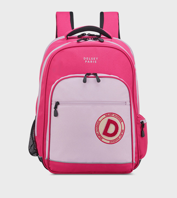 Logo Printed Zip Closure Backpack