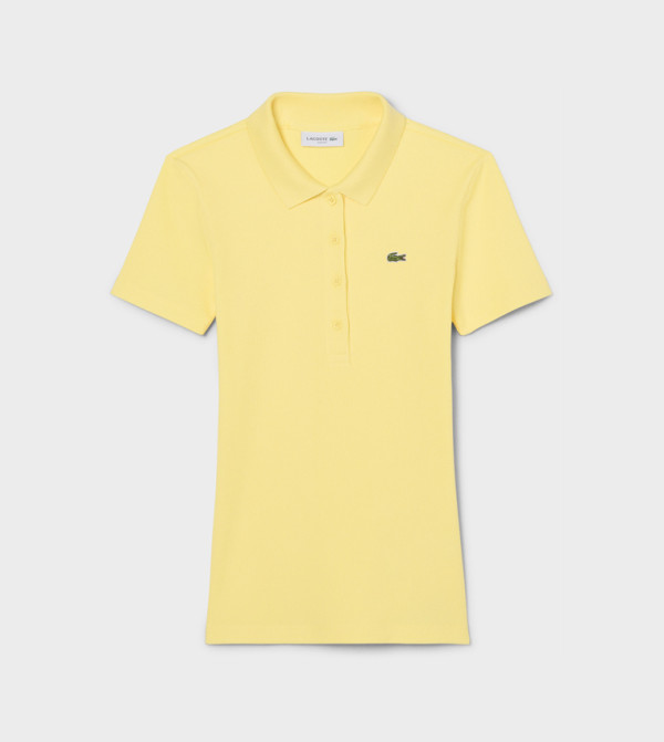Ribbed Short Sleeves Polo T-Shirt