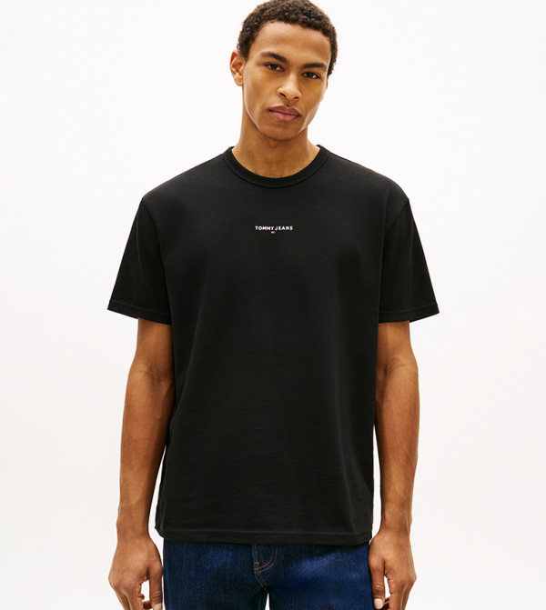 Logo Embroidered Crew Neck T-Shirt