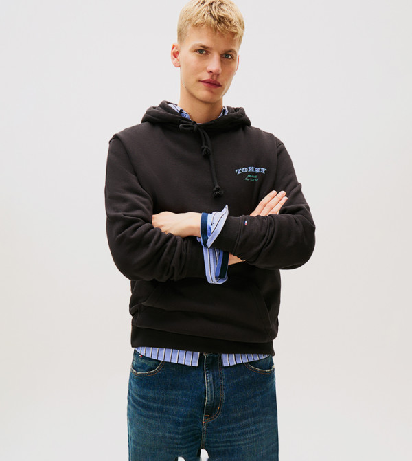 Logo Printed Long Sleeves Hoodie