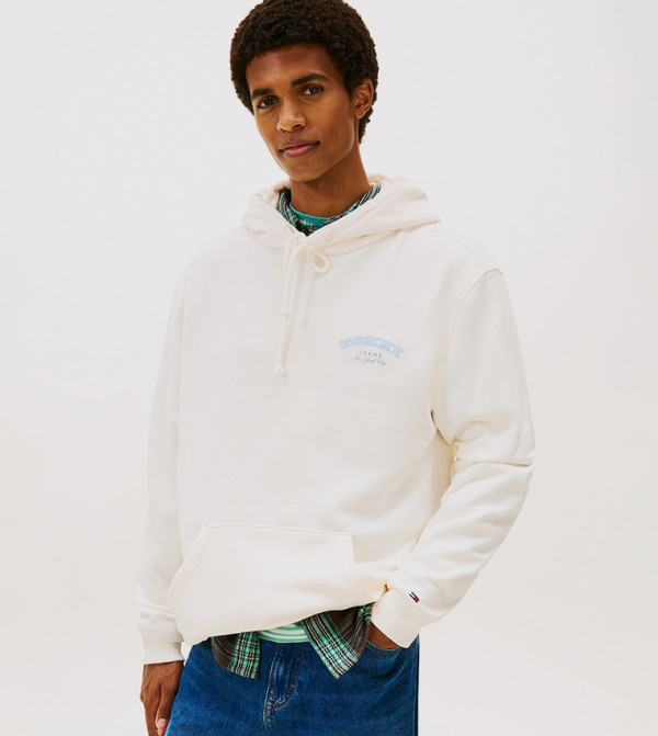 Logo Printed Long Sleeves Hoodie