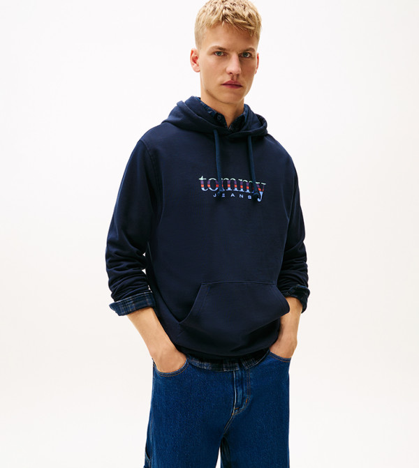 Logo Printed Long Sleeves Hoodie