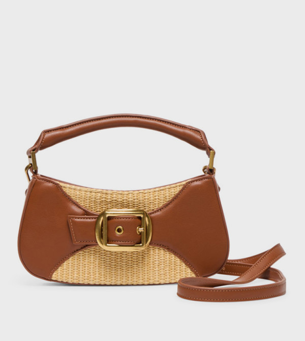 NUALA-R Color Block Top Handle Bag