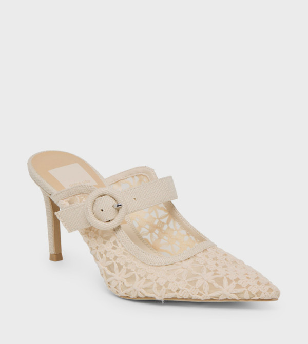 KEEKEE Embroidered Mule Pumps