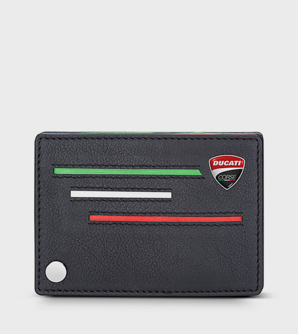 SCUDETTO Textured Leather Cardholder