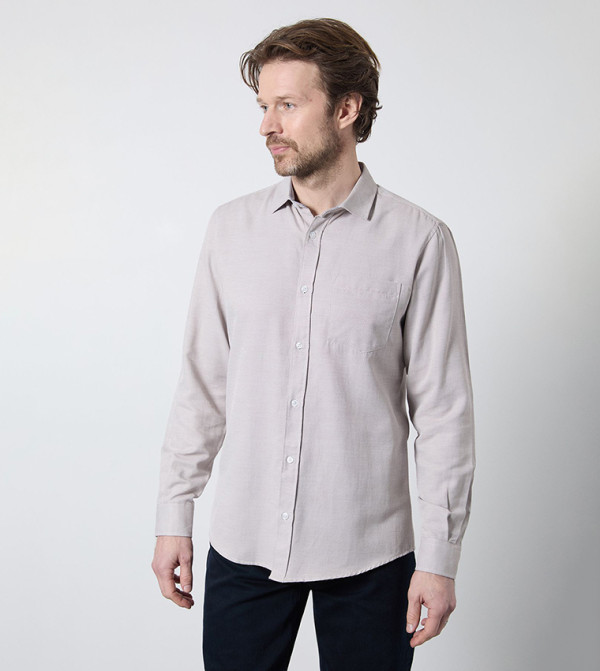 Textured Smart Long Sleeves Shirt