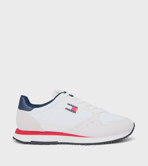 Logo Detail Leather Runner Sneakers
