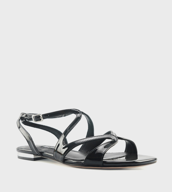 ETRIN Glossy Strappy Flat Sandals