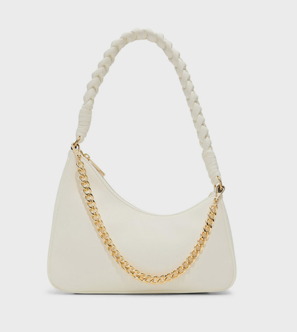 ETTARREE Braided Strap Zippered Shoulder Bag