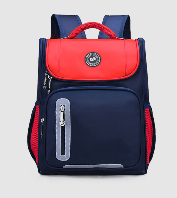 Eazy Kids Ergonomic School Bag-Red Blue