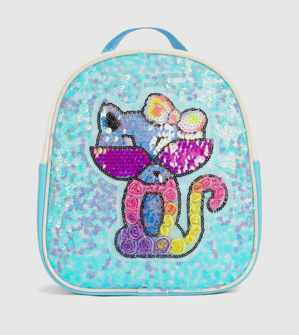 Cat Sequins School Backpack
