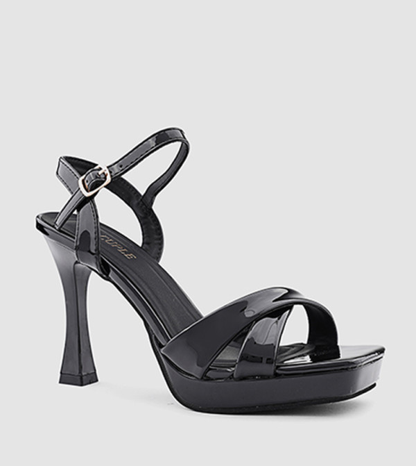 Criss-Cross Ankle Strap Heel Sandals