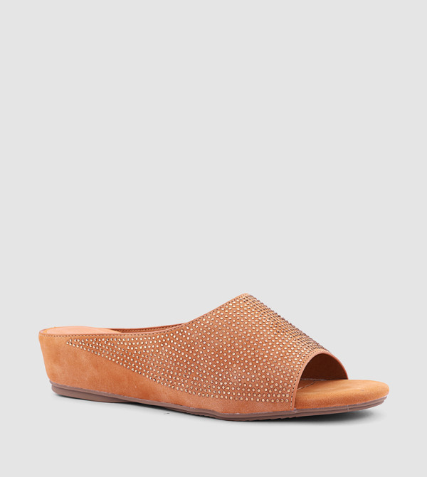 Embellished Open Toe Wedge Sandals