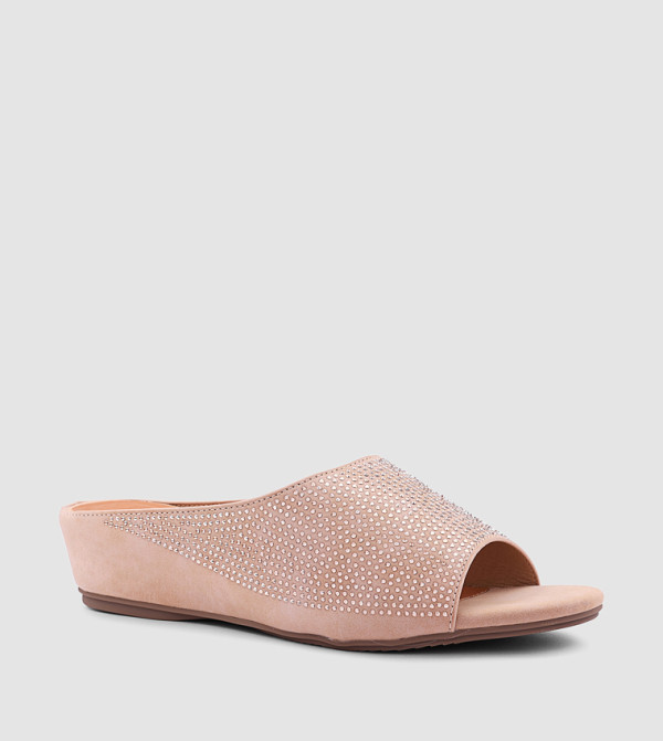 Embellished Open Toe Wedge Sandals