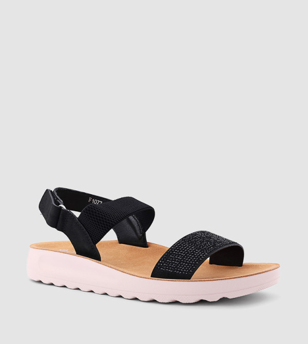 Embellished Open Toe Wedge Sandals