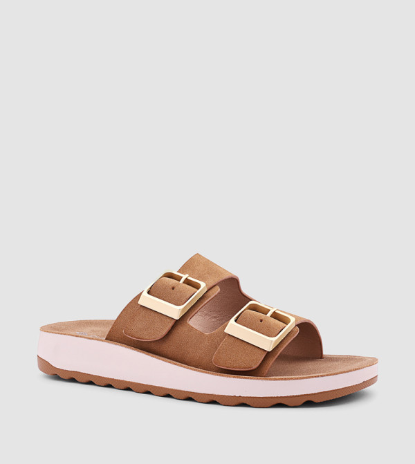 Open Toe Buckle Comfort Sandals