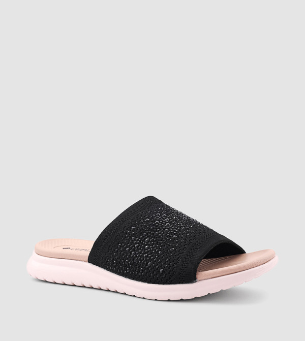 Embellished Open Toe Comfort Sandals