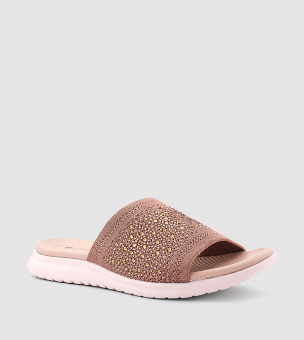 Embellished Open Toe Comfort Sandals