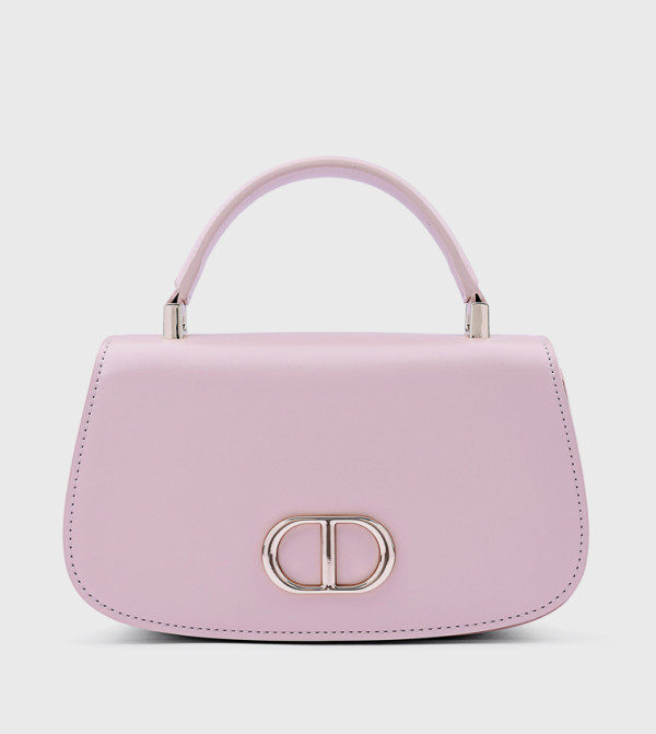 Metal Accent Top Handle Bag