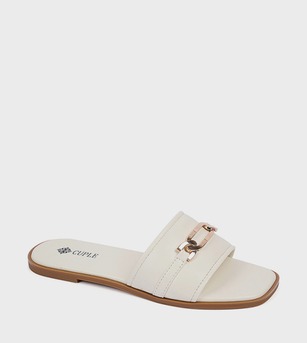 Horsebit Open Toe Flat Sandals