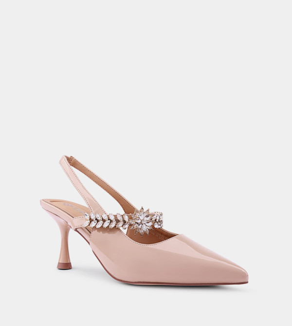 Embellished Slingback Pumps