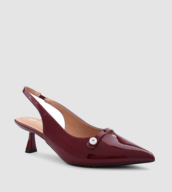 Glossy Slingback Pumps