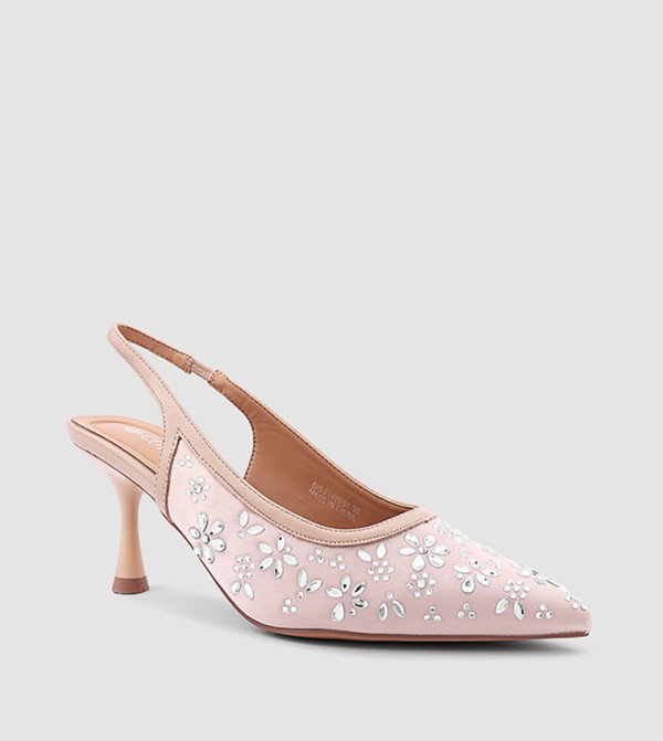 Embellished Slingback Pumps