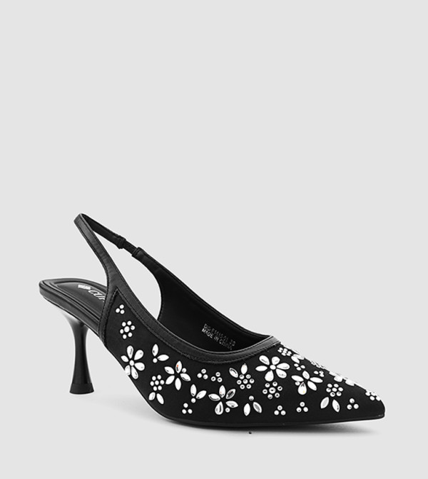 Embellished Slingback Pumps