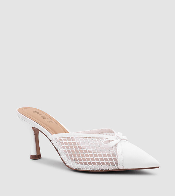 Embellished Mesh Pumps
