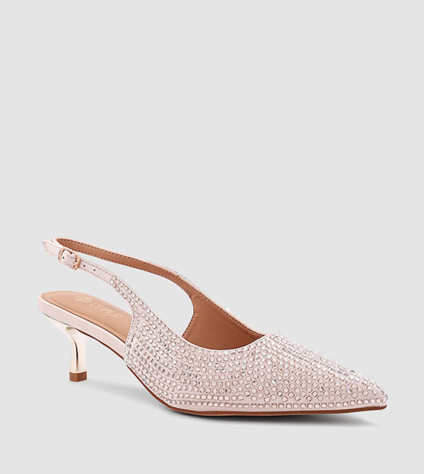 Embellished Slingback Pumps