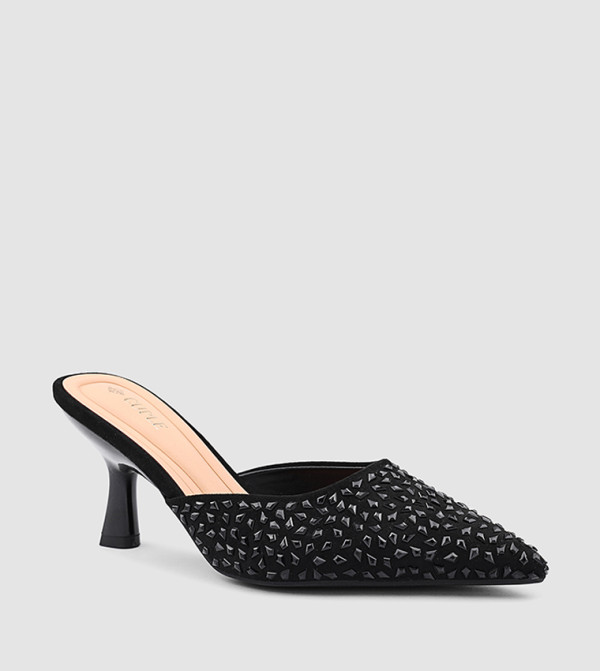 Embellished Mule Pumps