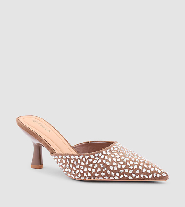 Embellished Mule Pumps