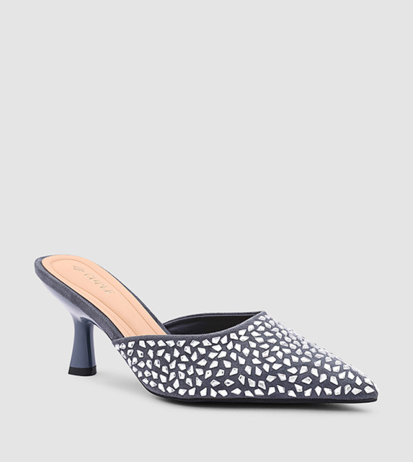 Embellished Mule Pumps