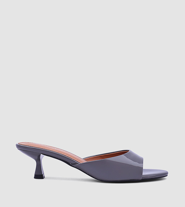 Solid Open Toe Heel Sandals