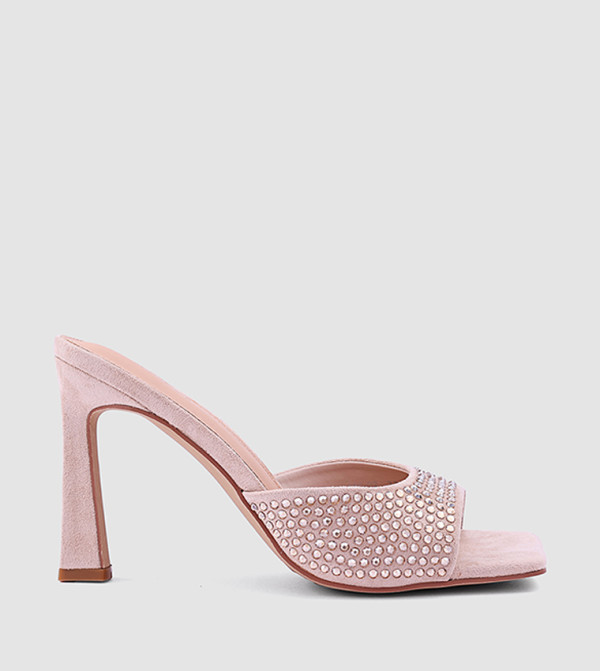 Embellished Block Heel Sandals