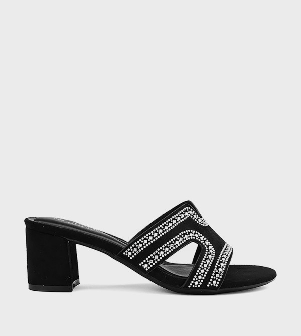 Embellished Block Heel Sandals