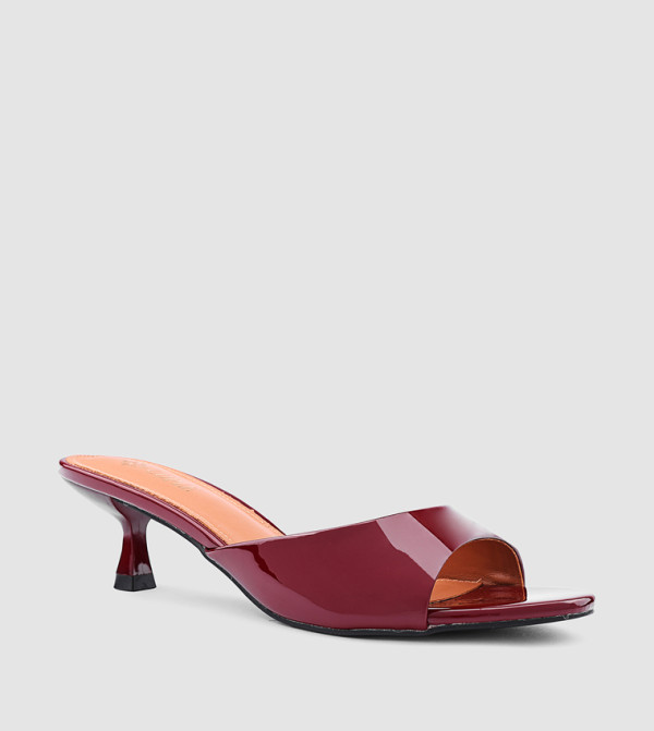 Solid Open Toe Heel Sandals