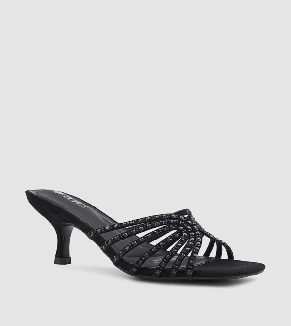 Embellished Open Toe Heel Sandals