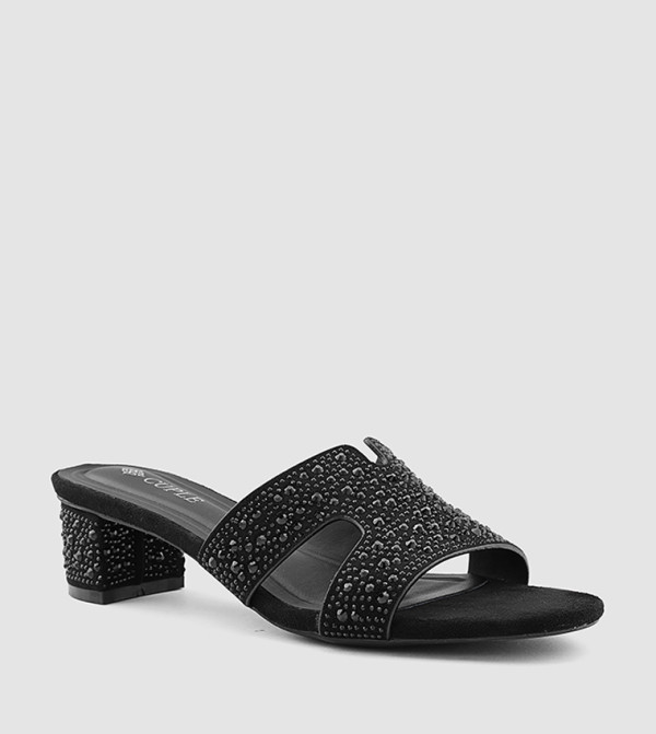 Embellished Block Heel Sandals