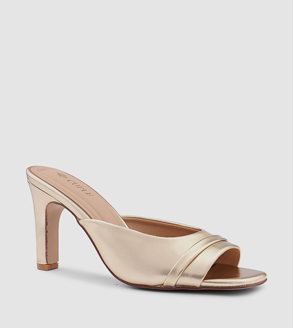 Solid Open Toe Heel Sandals